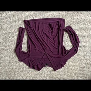 Banana Republic size M eggplant v-neck dress shirt. Looks great with trousers!